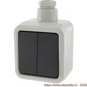 Peha schakelaar opbouw serie grijs wartel M20 - A50401318 - afbeelding 6