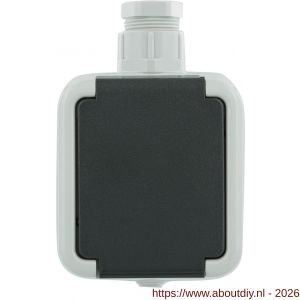 Peha contactdoos opbouw 1-voudig randaarde wartel M20 grijs - A50401323 - afbeelding 2