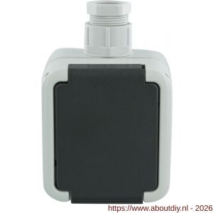Peha contactdoos opbouw 1-voudig randaarde wartel M20 grijs - A50401323 - afbeelding 5