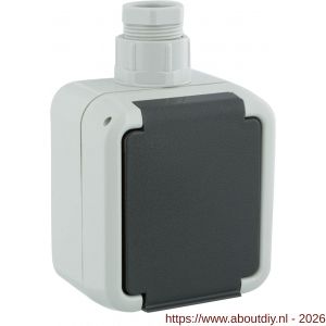 Peha contactdoos opbouw 1-voudig randaarde wartel M20 grijs - A50401323 - afbeelding 7