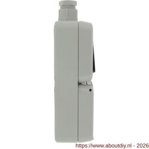 Peha combinatie schakelaar wandcontactdoos opbouw serie randaarde grijs wartel M20 - A50401320 - afbeelding 3