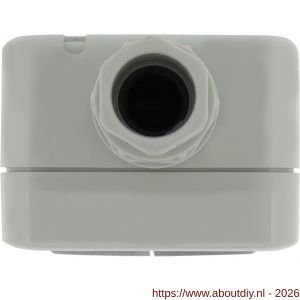 Peha combinatie schakelaar wandcontactdoos opbouw serie randaarde grijs wartel M20 - A50401320 - afbeelding 4