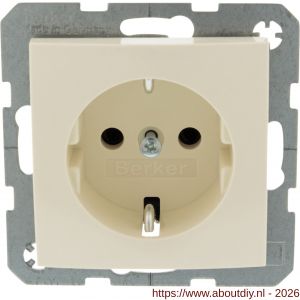 Berker S1 contactdoos inbouw 1-voudig randaarde crème - A50401271 - afbeelding 5