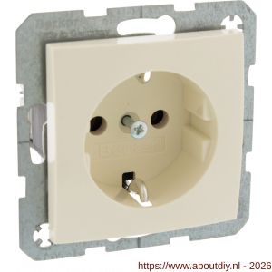 Berker S1 contactdoos inbouw 1-voudig randaarde crème - A50401271 - afbeelding 7