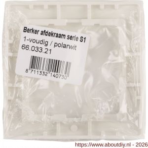 Berker S1 afdekraam inbouw 1-voudig polarwit - A50401205 - afbeelding 5