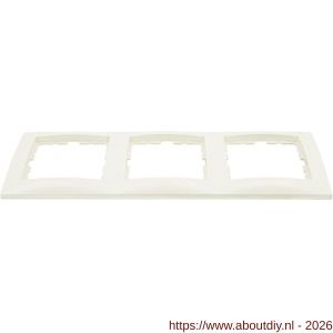 Berker S1 afdekraam inbouw 3-voudig polarwit - A50401227 - afbeelding 1