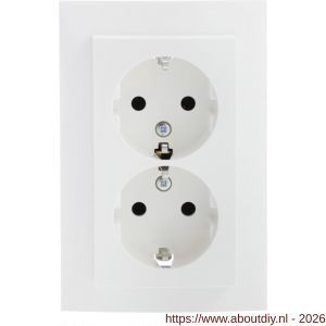 Berker S1 contactdoos inbouw 2-voudig randaarde polarwit los - A50401298 - afbeelding 2