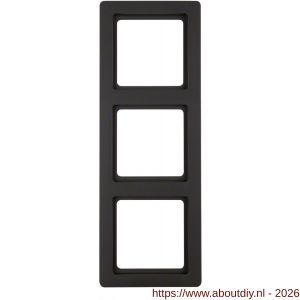 Berker Q1 afdekraam inbouw 3-voudig antraciet - A50402174 - afbeelding 1