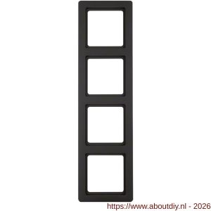 Berker Q1 afdekraam inbouw 4-voudig antraciet - A50402188 - afbeelding 1