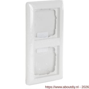 Gira System 55 afdekraam inbouw 2-voudig verticaal-horizontaal polarwit - A50402155 - afbeelding 2