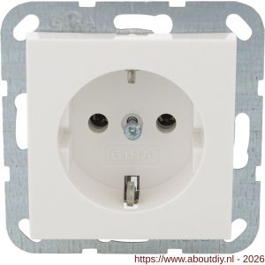 Gira System 55 contactdoos inbouw 1-voudig randaarde polarwit - A50401282 - afbeelding 5
