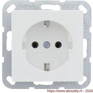 Gira System 55 contactdoos inbouw 1-voudig randaarde polarwit - A50401282 - afbeelding 1