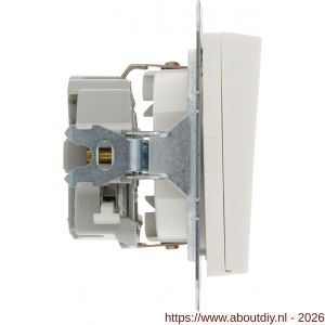 Gira System 55 contactdoos inbouw 1-voudig randaarde met klep polarwit - A50402222 - afbeelding 3