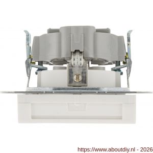 Gira System 55 contactdoos inbouw 1-voudig randaarde met klep polarwit - A50402222 - afbeelding 4