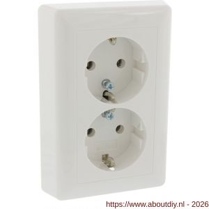 Gira System 55 contactdoos inbouw 2-voudig randaarde polarwit - A50402263 - afbeelding 7