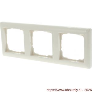 Gira Standard 55 afdekraam inbouw 3-voudig verticaal-horizontaal crème - A50402177 - afbeelding 1