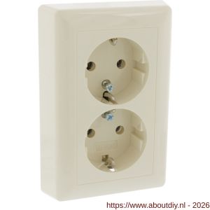 Gira System 55 contactdoos inbouw 2-voudig randaarde crème - A50402264 - afbeelding 7