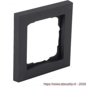 Gira E2 afdekraam inbouw 1-voudig verticaal-horizontaal zwart - A50402138 - afbeelding 1