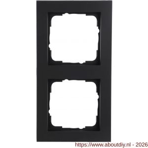 Gira E2 afdekraam inbouw 2-voudig verticaal-horizontaal zwart - A50402157 - afbeelding 3