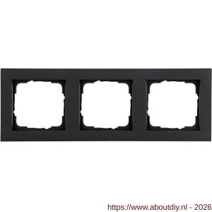 Gira E2 afdekraam inbouw 3-voudig verticaal-horizontaal zwart - A50402178 - afbeelding 4