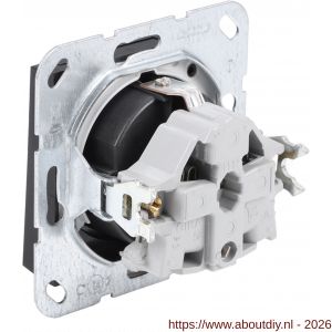 Gira E2 contactdoos inbouw 1-voudig randaarde met kiep zwart - A50402226 - afbeelding 2
