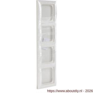 Busch-Jaeger Balance afdekraam 4-voudig verticaal-horizontaal polarwit - A50402181 - afbeelding 2
