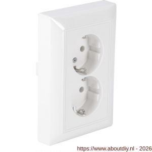 Busch-Jaeger Busch Balance Jaeger contactdoos inbouw 2-voudig randaarde polarwit - A50402259 - afbeelding 1