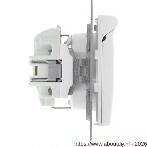 Q-Link S2 contactdoos 1-voudig met klep randaarde polarwit - A50402218 - afbeelding 2