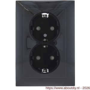 Q-Link S2 contactdoos 2-voudig randaarde antraciet - A50402253 - afbeelding 3