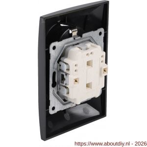 Q-Link S2 contactdoos 2-voudig randaarde antraciet - A50402253 - afbeelding 4
