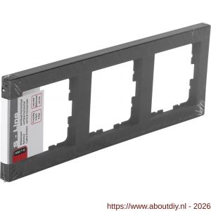 Q-Link S-line afdekraam 3-voudig verticaal-horizontaal zwart - A50402160 - afbeelding 2