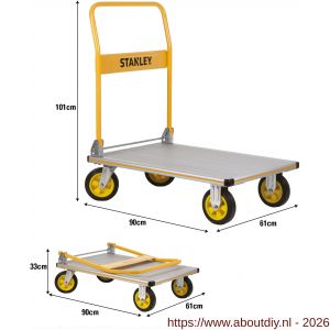 Stanley platformwagen 250 kg SXWT-PC511 - A50401450 - afbeelding 2