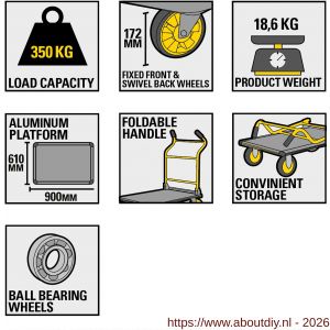 Stanley platformwagen 350 kg SXWT-PC512 - A50401451 - afbeelding 3