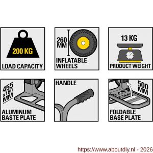 Stanley steekwagen aluminium 200 kg SXWT-HT514 - A50401462 - afbeelding 3