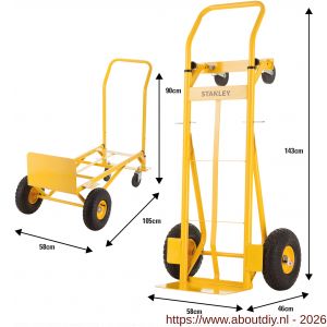 Stanley 2-in-1 multi steek-plateauwagen 150-200 kg SXWT-MT519 - A50401452 - afbeelding 5