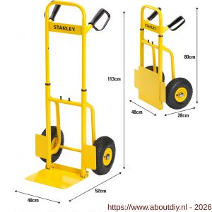 Stanley steekwagen inklap staal 120 kg SXWT-FT520 - A50401455 - afbeelding 2