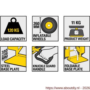 Stanley steekwagen inklap staal 120 kg SXWT-FT520 - A50401455 - afbeelding 3