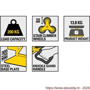 Stanley steekwagen staal trap 200 kg SXWT-HT523 - A50401458 - afbeelding 3