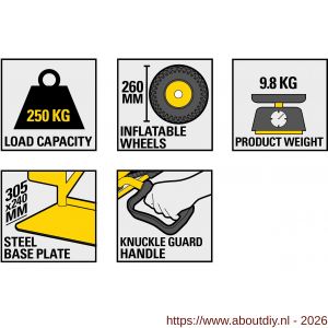Stanley steekwagen staal 250 kg SXWT-HT524 - A50401453 - afbeelding 3