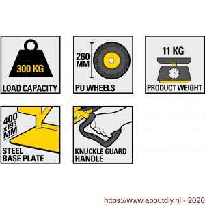 Stanley steekwagen staal 300 kg SXWT-HT526 - A50401454 - afbeelding 3