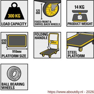 Stanley platformwagen 300 kg SXWT-PC528 - A50401448 - afbeelding 3
