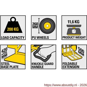 Stanley steekwagen staal 200 kg SXWT-HT535 - A50401459 - afbeelding 3