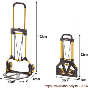 Stanley steekwagen vouwbaar 70 kg SXWT-FT580 PDQ - A50401468 - afbeelding 2
