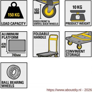 Stanley platformwagen 150 kg SXWT-PC510 - A50401449 - afbeelding 2