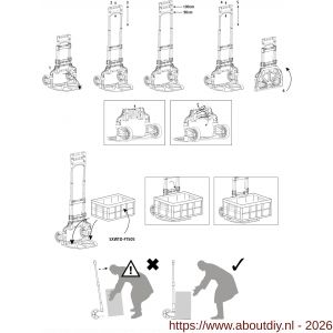 Stanley steekwagen vouwbaar aluminium 70 kg met basket houder SXWT-FT501 PDQ - A50401467 - afbeelding 6