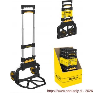 Stanley steekwagen vouwbaar aluminium 70 kg met basket houder SXWT-FT501 PDQ - A50401467 - afbeelding 1