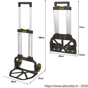 Stanley Fatmax steekwagen vouwbaar aluminium 70 kg FXWT-705 - A50401464 - afbeelding 2