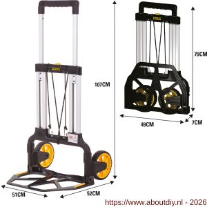 Stanley Fatmax steekwagen vouwbaar aluminium 125 kg FXWT-706 - A50401465 - afbeelding 3
