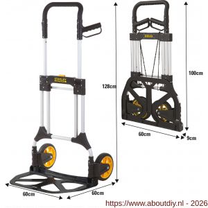 Stanley Fatmax steekwagen vouwbaar aluminium 200 kg FXWT-707 - A50401466 - afbeelding 2