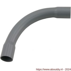 Pipelife bocht PVC slagvast diameter 5/8 inch grijs set 5 stuks - A50401019 - afbeelding 1
